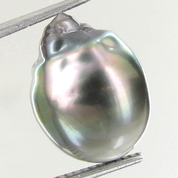 10.53ct Tahitian Baroque Pearl: Baroque shaped; drilled and ready for one-of-a-kind pendant