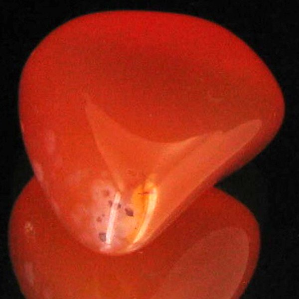 18.1ct Carnelian Freeform Cabochon: Excellent and well colored; with treatment