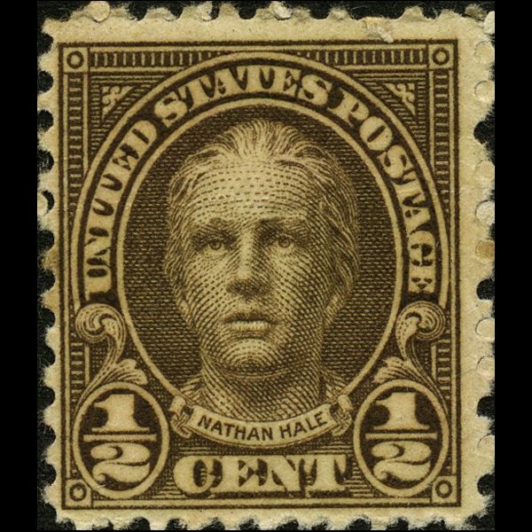 1925 US 1/2c Hale Mint Never Hinged: Nice piece with no hidden flaws; Sc 551 $25