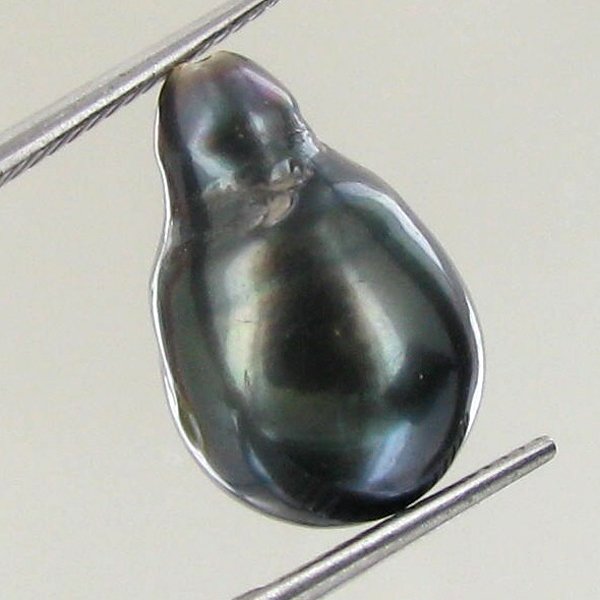 11.11ct Tahitian Baroque Pearl: Baroque shaped; drilled and ready for one-of-a-kind pendant
