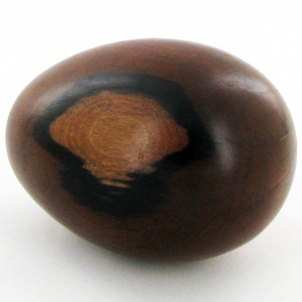 Handcarved Ebony Wood Worry Stone: Handcarved Scarce black ebony worry stone/massage implement; 3-4"