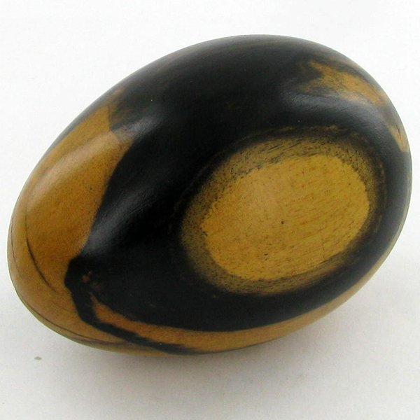 Handcarved Black & White Ebony Egg: Excellent handcrafted piece; excelelnt for hand massage/stress relief 3"