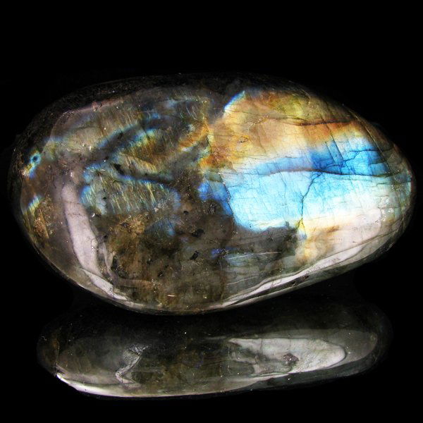 1005ct Large Polished Rainbow Labradorite Cabochon: Excellent natural polished specimen