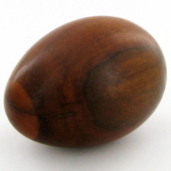 Handcarved Ebony Wood Worry Stone: Handcarved Scarce black and white ebony worry stone/massage implement; 3-4"