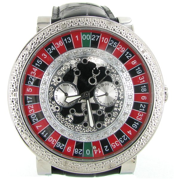New Ice Time Mens Diamond Bezel Watch White Gold Plated: Brand new mens bling style with diamonds in bezel; box and papers; high $$$ retail