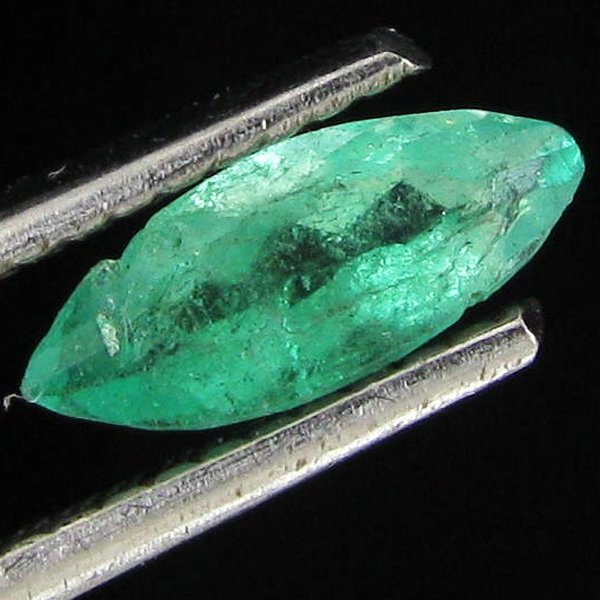 0.47ct Clean Green Colombian Emerald: Excellent piece; well cut & colored; with treatment
