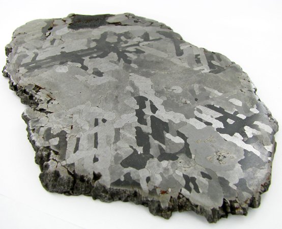 637g Scarce Cut Meteorite Crystaline Slab: Scarce cut slab; excellent crystal structure; 6.5"