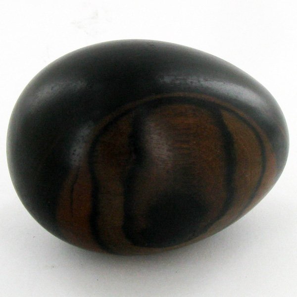 Handcarved Ebony Wood Worry Stone: Handcarved Scarce black ebony worry stone/massage implement; 3-4"