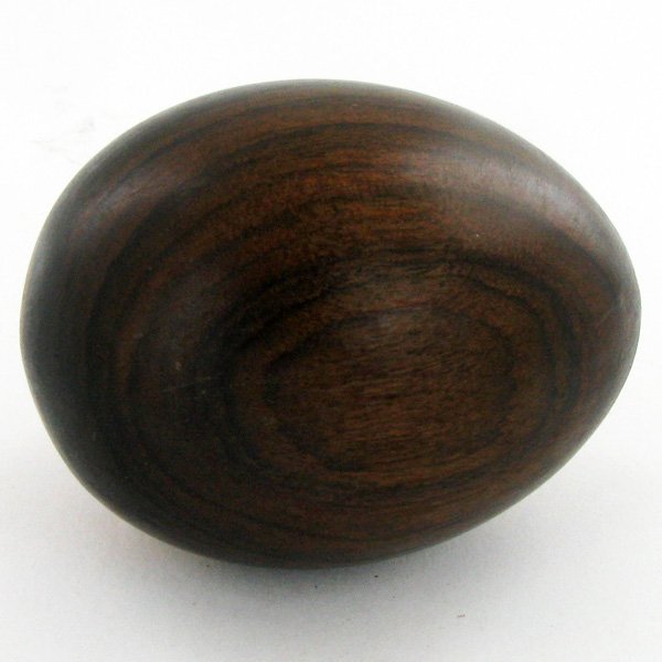 Handcarved Ebony Wood Worry Stone: Handcarved Scarce black and white ebony worry stone/massage implement; 3-4"