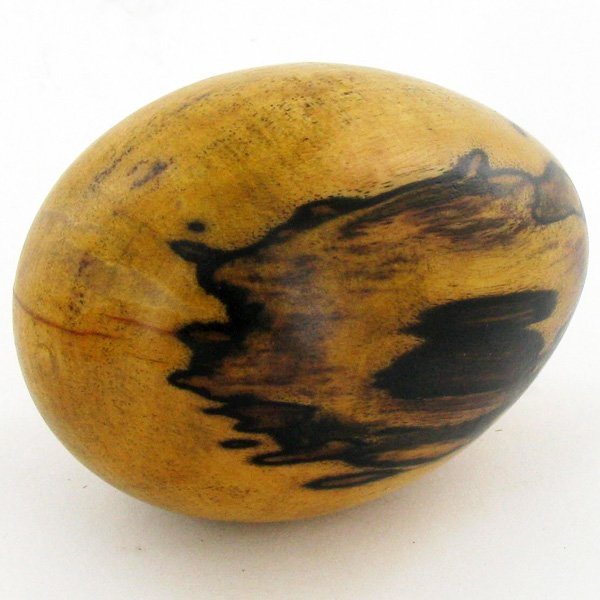 Handcarved Ebony Wood Worry Stone: Handcarved Scarce black and white ebony worry stone/massage implement; 3-4"