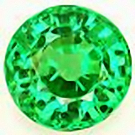 2mm Round Green Tsavorite Garnet: Excellent piece; well cut & colored; with treatment