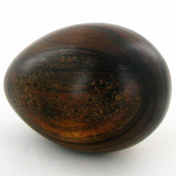 Handcarved Ebony Wood Worry Stone: Handcarved Scarce black and white ebony worry stone/massage implement; 3-4"
