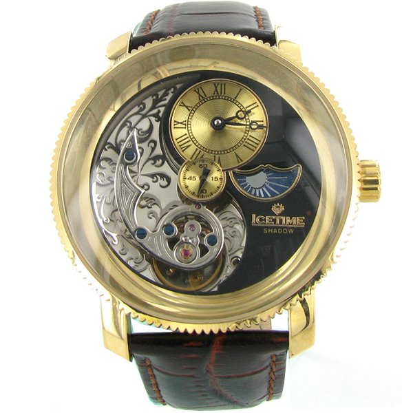 New Ice Time Mens Watch Gold Plated: Brand new mens bling style; box and papers; high $$$ retail