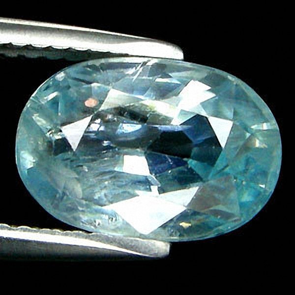 4.58ct Oval Cut Light Bluegreen Paraiba Zircon: Excellent piece; Well cut and colored; with treatment