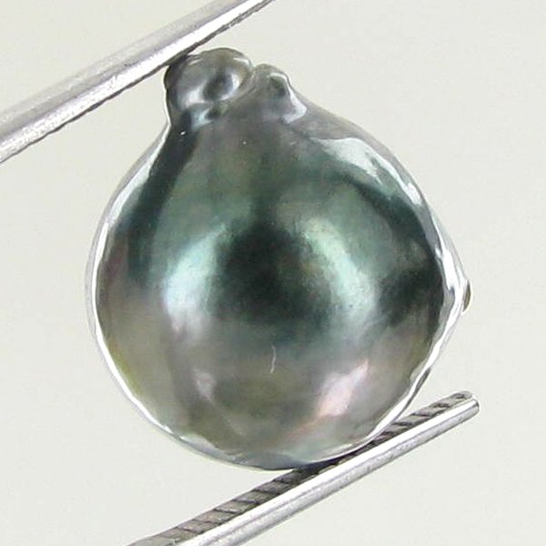 13.82ct Tahitian Baroque Pearl: Baroque shaped; drilled and ready for one-of-a-kind pendant