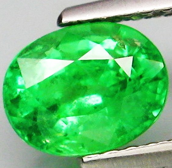 1.23ct Full Spark Green Natural Tsavorite Garnet: Excellent piece; Well cut and colored; with treatment