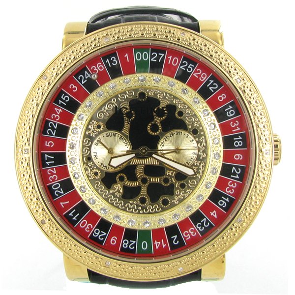 New Ice Time Mens Diamond Bezel Watch Gold Plated: Brand new mens bling style with diamonds in bezel; box and papers; high $$$ retail