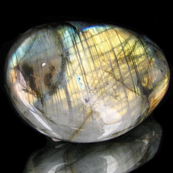 835ct Large Polished Rainbow Labradorite Cabochon: Excellent natural polished specimen