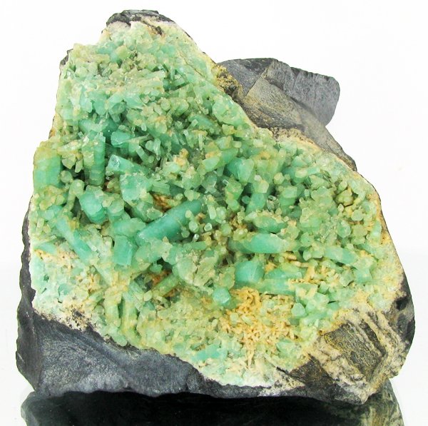 3875ct Natural Colombian Emerald Crystal Cluster: Excellent large specimen with many VERY LARGE crystals on base material
