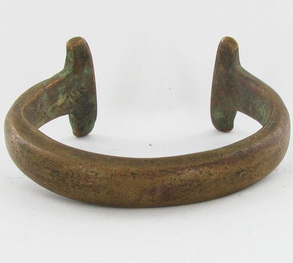 885ct Antique African Tribal HEAVY Bronze Cuff Bracelet: Scarce one of a kind hand made tribal piece