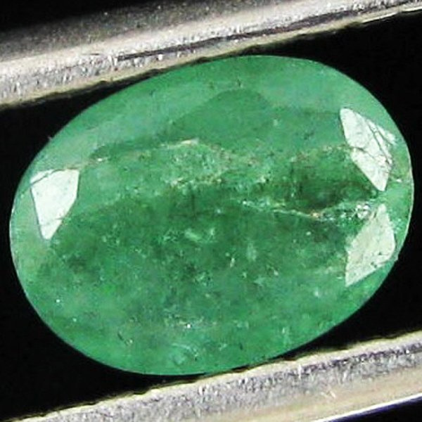 0.45ct Green Colombia Emerald Oval: Excellent specimen; well cut and colored; with customary treatment unless noted otherwise