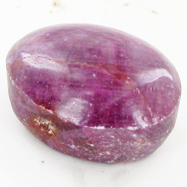 225ct African Pigeon Blood Red Ruby Cabochon: Excellent piece; well cut & colored; with treatment