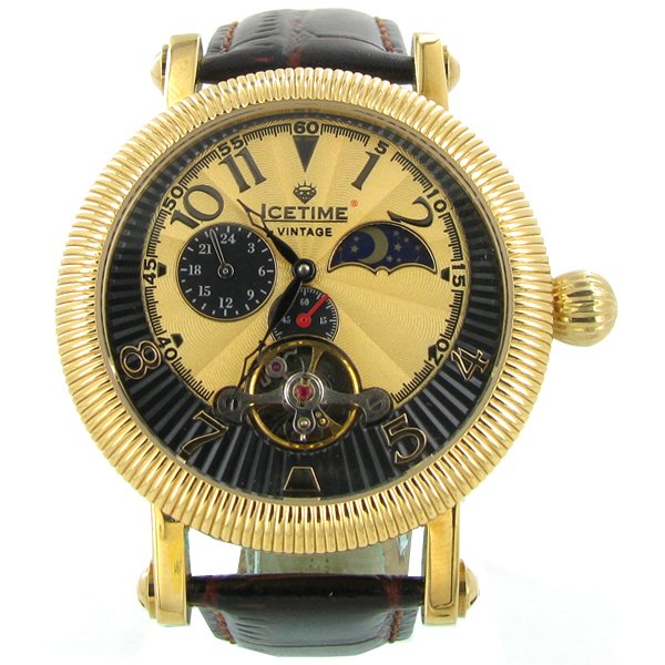 New Ice Time Mens Watch Gold Plated: Brand new mens bling style; box and papers; high $$$ retail