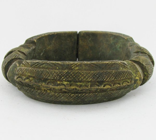 1320ct Antique African Tribal HEAVY Bronze Cuff Bracele: Scarce one of a kind hand made tribal piece