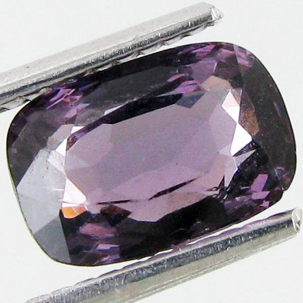 2.40ct Cushion Top Purple Spinel: Excellent specimen; well cut and colored; with customary treatment unless noted otherwise