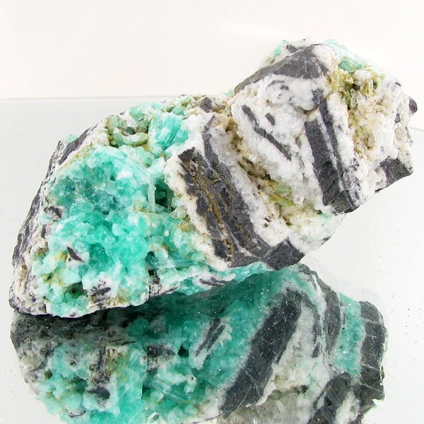 585ct Natural Colombian Emerald Crystal Cluster: Excellent large specimen with small crystal veins on base material