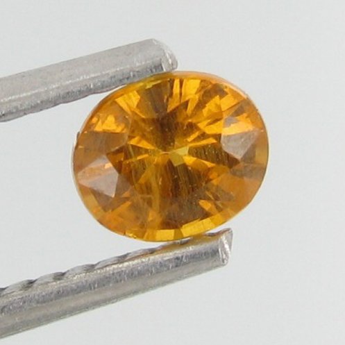0.5ct Yellow Clean Ceylon Sapphire Oval: Excellent piece; well cut & colored; with treatment