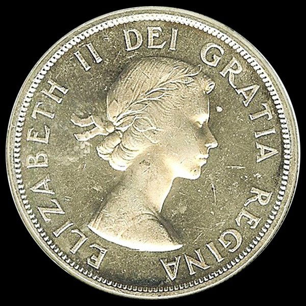 1963 Canada $1 Silver MS64: Scarce in hi grade; BV $120