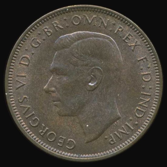 1948 GB George VI Penny GEM MS65+ Great Toning: Scarce GEM Uncirculated