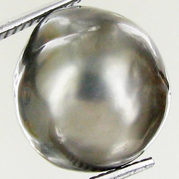 14.22ct Freeform Tahitian Black Pearl: Scarcely shaped; drilled and ready for one-of-a-kind pendant
