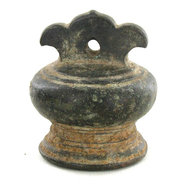 Antique Urn Shaped Bronze Opium Weight 1800s: Excellent Scarce 1800s Chiang Mai Piece; 150g