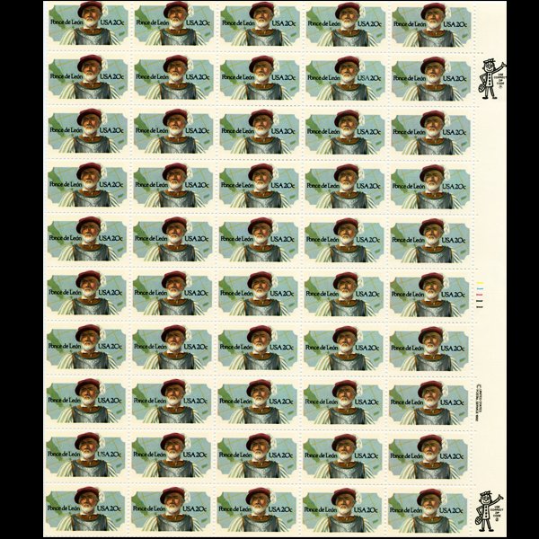 1993 US Acheson 29c Mint Sheet ERROR: Full 50pc mint sheet omitting plate numbers