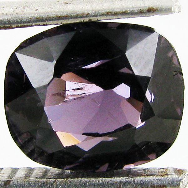 2.76ct Titanium Purple Spinel Cushion: Excellent unheated grade 9 of 10 specimen; estimated Gem Guide wholesale $828, estimated retail $2484; Tanzania origin