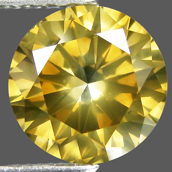2.36ct Golden Yellow Diamond Round: Excellent unheated grade vs of 10 specimen; estimated Gem Guide wholesale $9440, estimated retail $23600; Africa origin