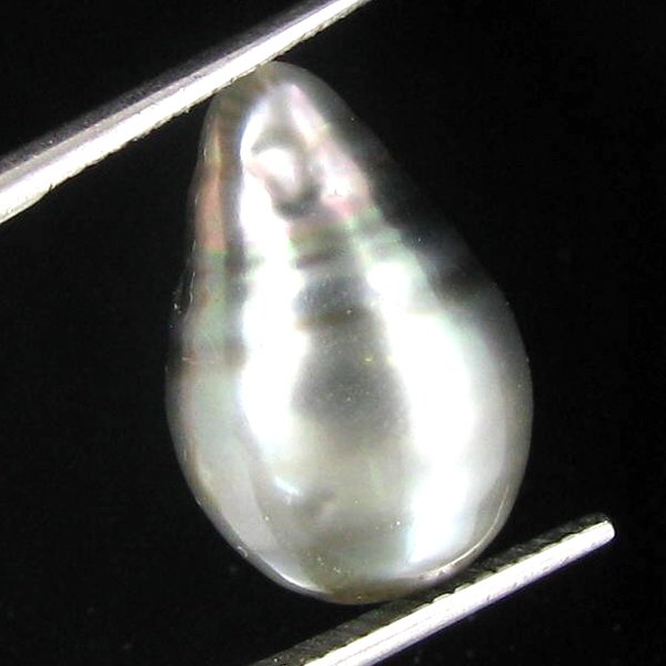 12.55ct Tahitian Baroque Pearl: Baroque shaped; drilled and ready for one-of-a-kind pendant