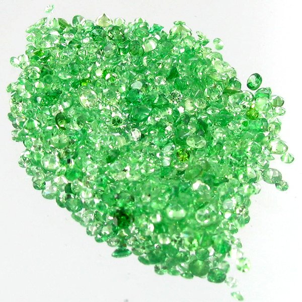1ct Green Tsavorite Garnet Round Cut Parcel: Excellent parcel; well cut & colored; with treatment