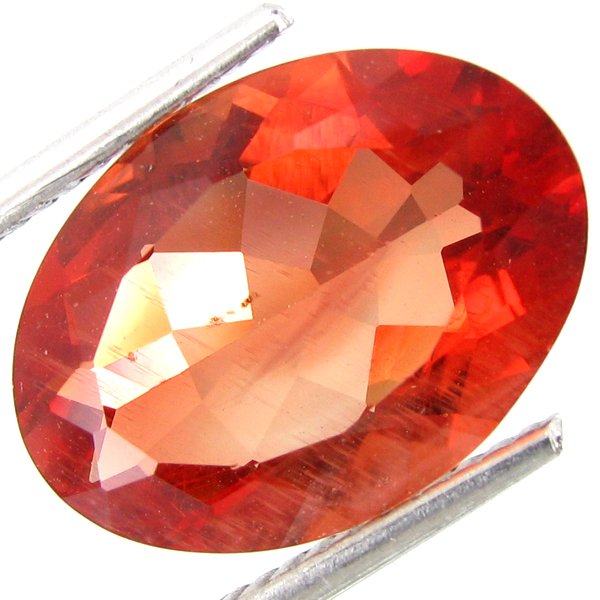 4.15ct Natural Red Andesine Labradorite Oval: Excellent specimen; well cut & colored; with treatment