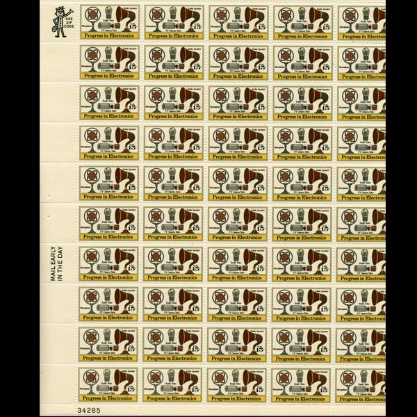 1973 US Electronics 15c Mint Sheet: Excellent full sheet
