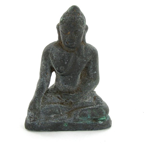Antique Bronze Temple Altar Buddha: Excellent Piece with great patina; 3"