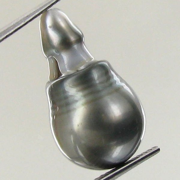14.19ct Tahitian Baroque Pearl: Baroque shaped; drilled and ready for one-of-a-kind pendant
