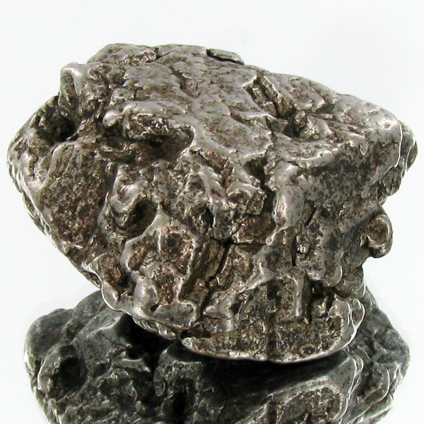 64gm Meteorite Campo Del Cielo Argentina: Scarce remnant of prehistoric (2000-4000bc) meteorite discovered in the 16th century; a main mass of 18 tons has been discovered along with a shower of smaller breakup fragments; cosmic age is young f