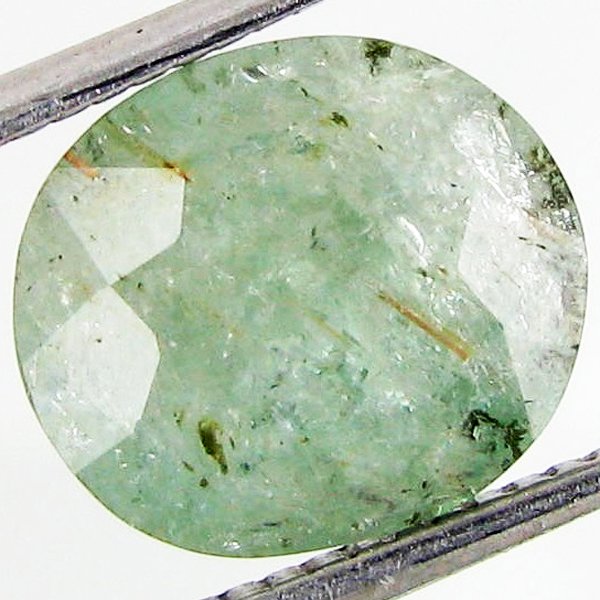 3.55ct Mint Green Colombian EmeraldOval: Excellent piece; well cut and colored; with treatment