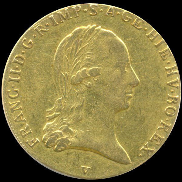 1793V Austrian Nethrtlands Gold Soverain AU+ RARE: RARE in high grade; 9.93gm; BV $5000+