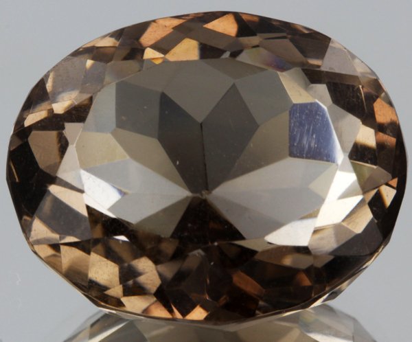32.2ct Smoky Brown Quartz Oval Cut