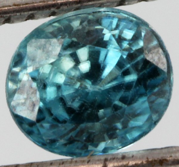 1.44ct Blue Green Zircon Oval Cut