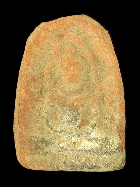 Antique Thai Clay Buddha Amulet 1920s Gam Peng: Excellent antique piece